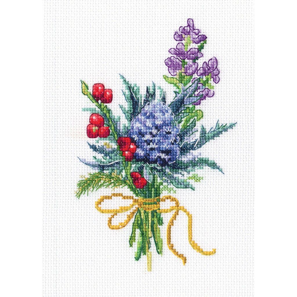 Counted Cross Stitch Kit 2.6in x 5.7in Forest Buttonholes