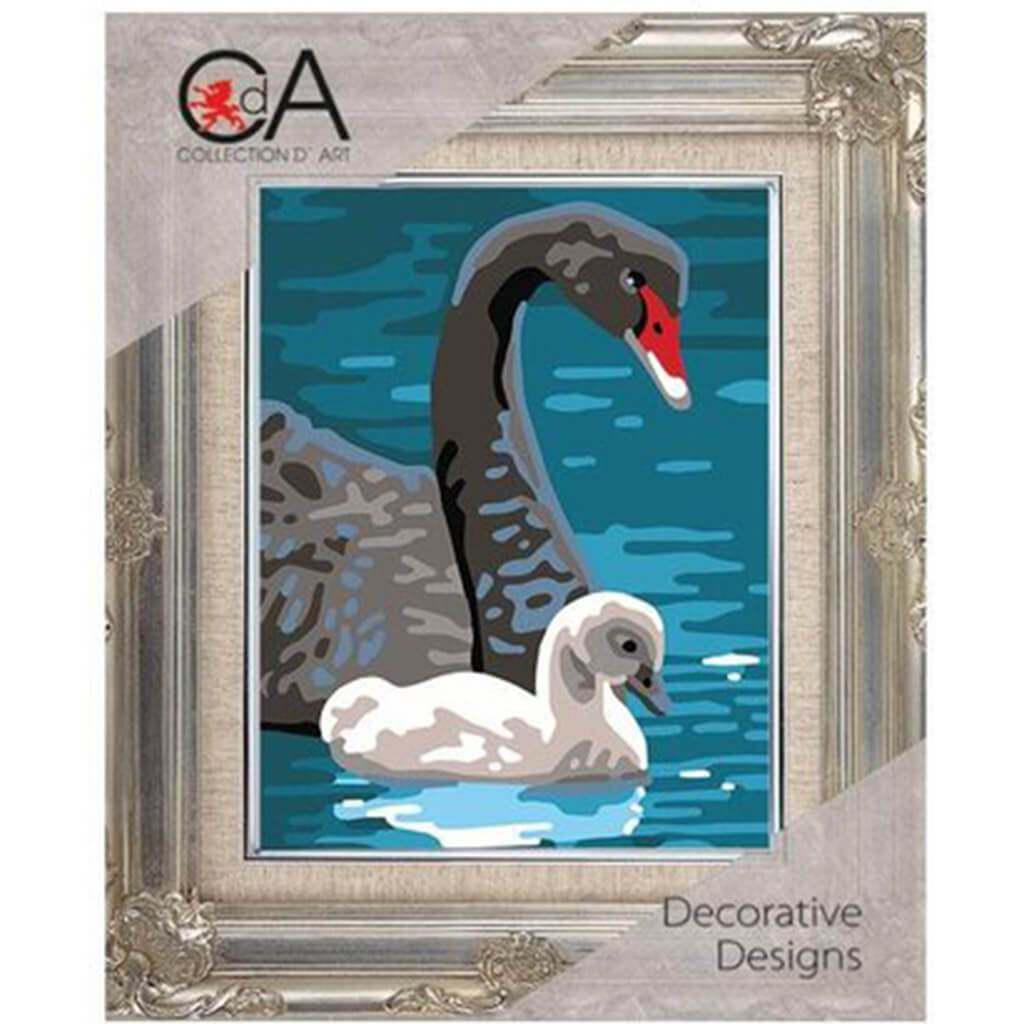 Stamped Needlepoint Kit 20 x 25cm Swans
