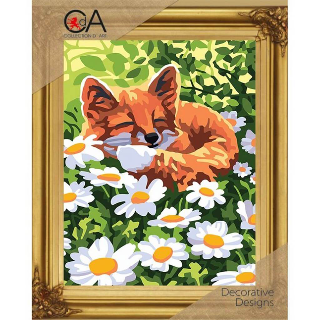 Fox Needlepoint Printed Tapestry Canvas