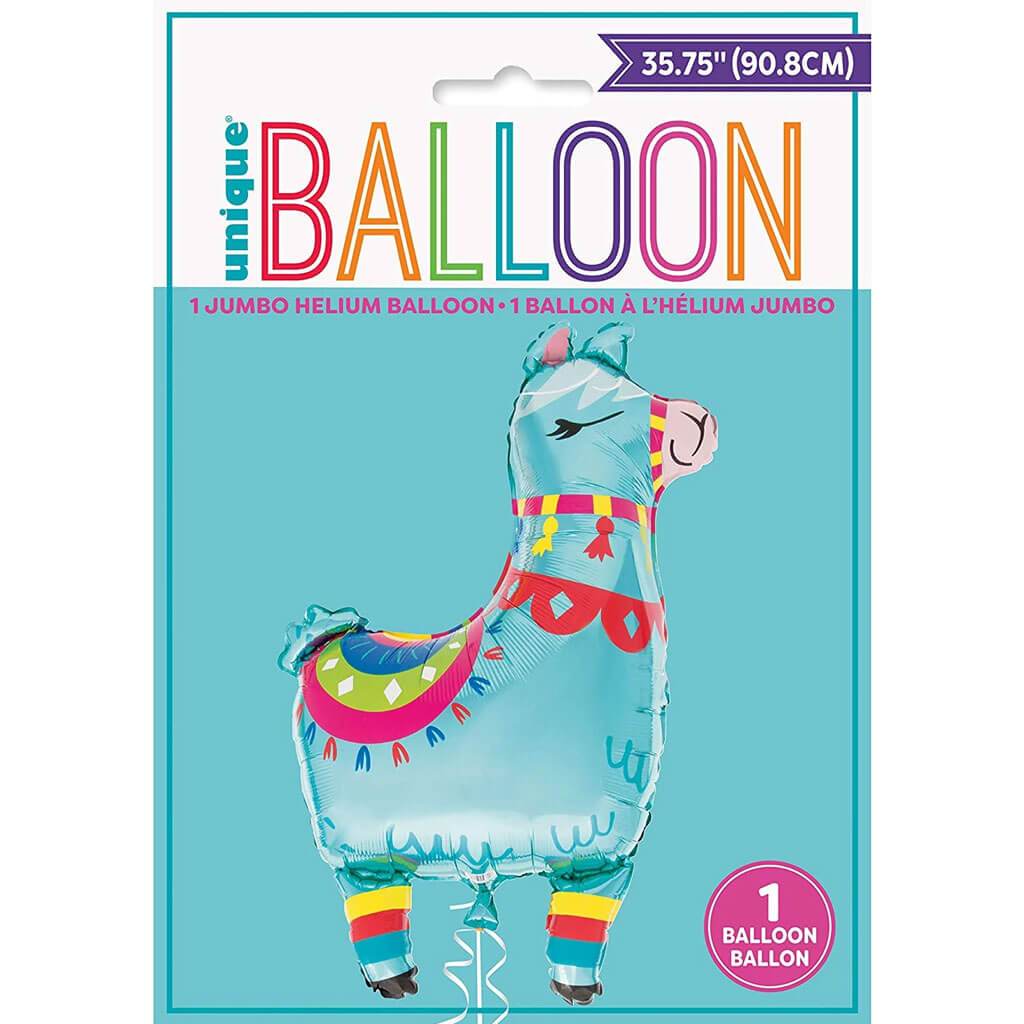 Llama Birthday Party Giant Helium Foil Balloon 35in