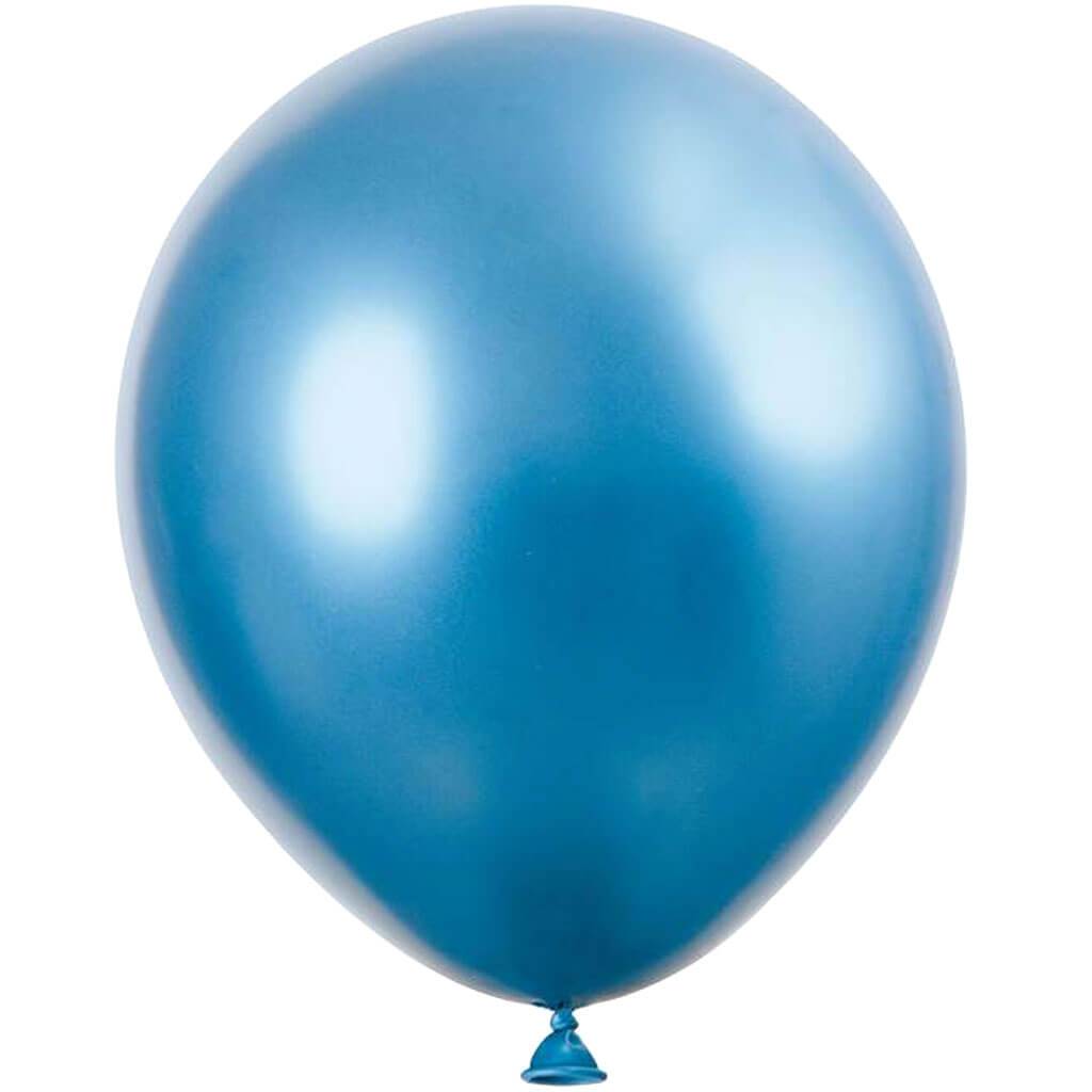 Platinum Latex Balloon Blue 6ct 11in