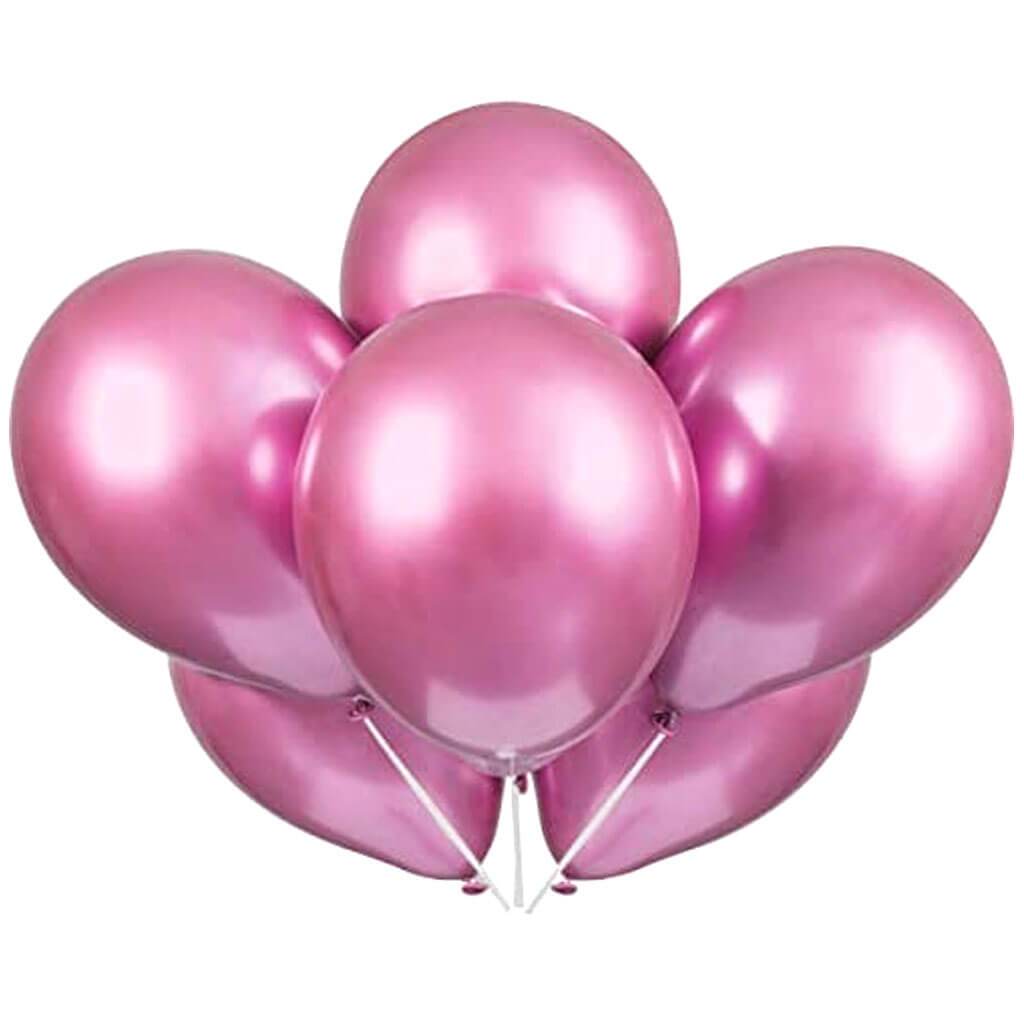 Platinum Latex Balloon Pink 6ct 11in