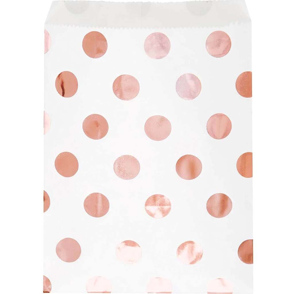 Rose Gold Polka Dot Treat Bags