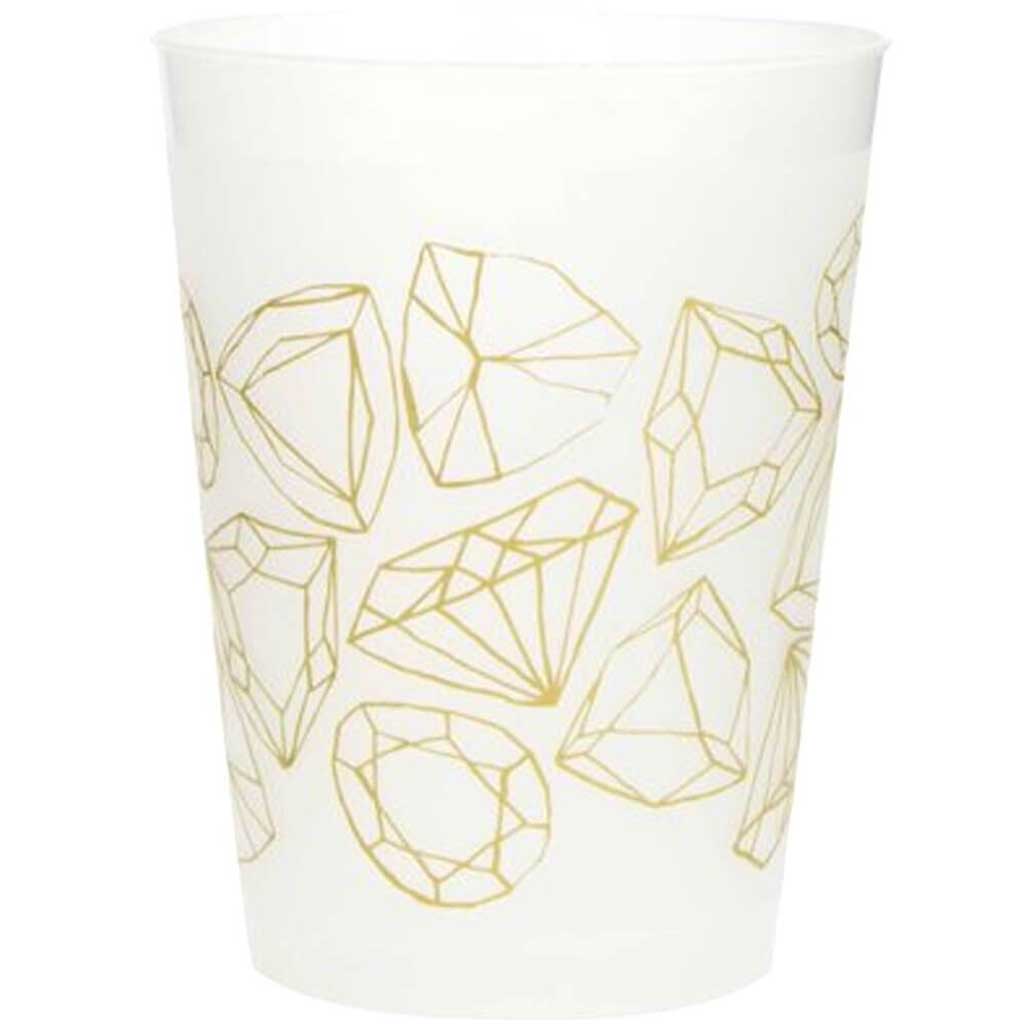 Diamond Print Plastic Cups 8ct 16oz