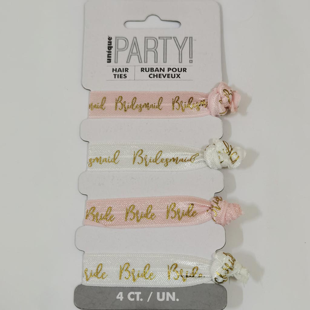 Bachelorette Party Hair Ties 4ct