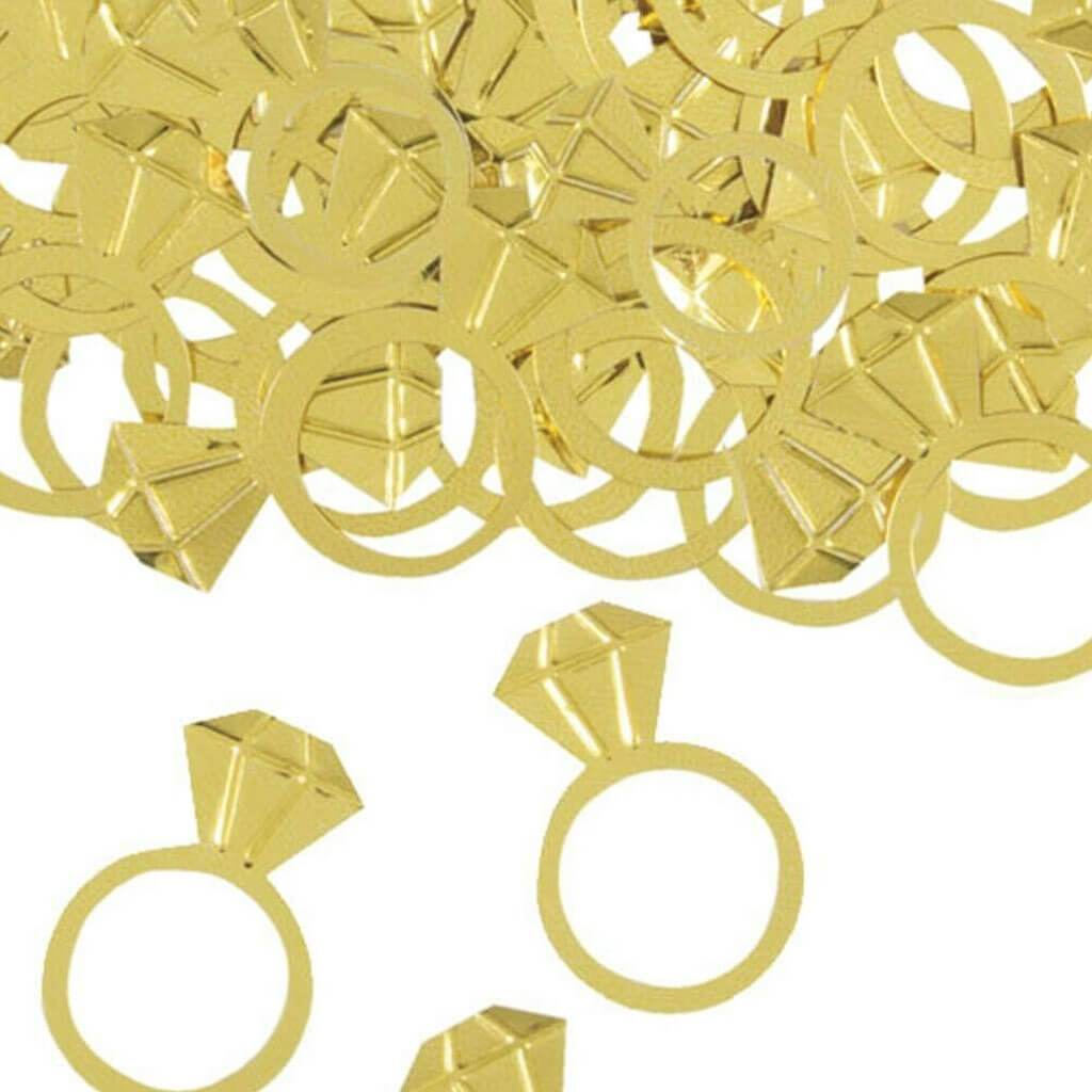 Gold Diamond Ring Confetti Large