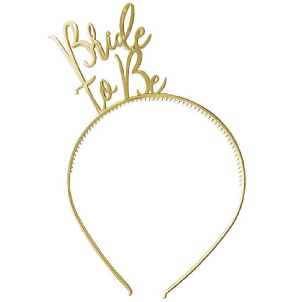 Gold Bride to Be Headband