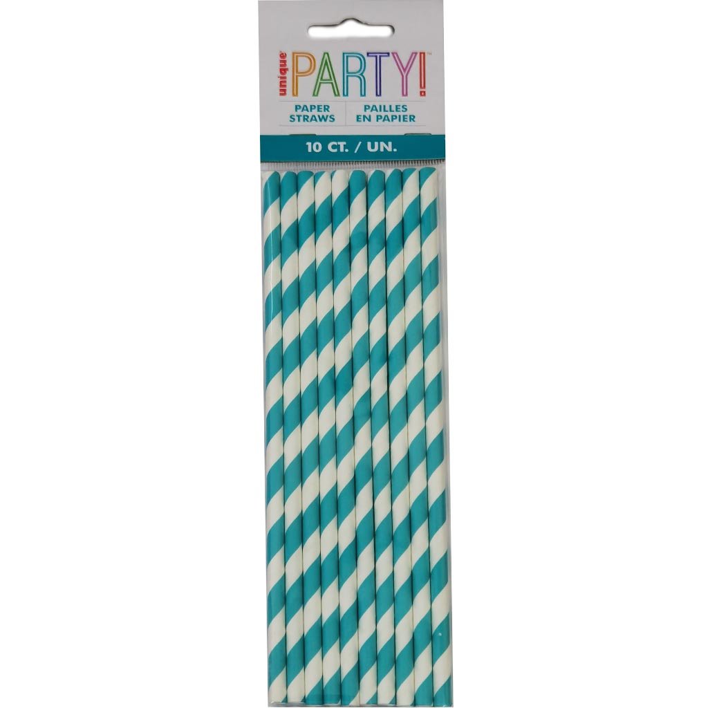 Striped Paper 10ct Teal