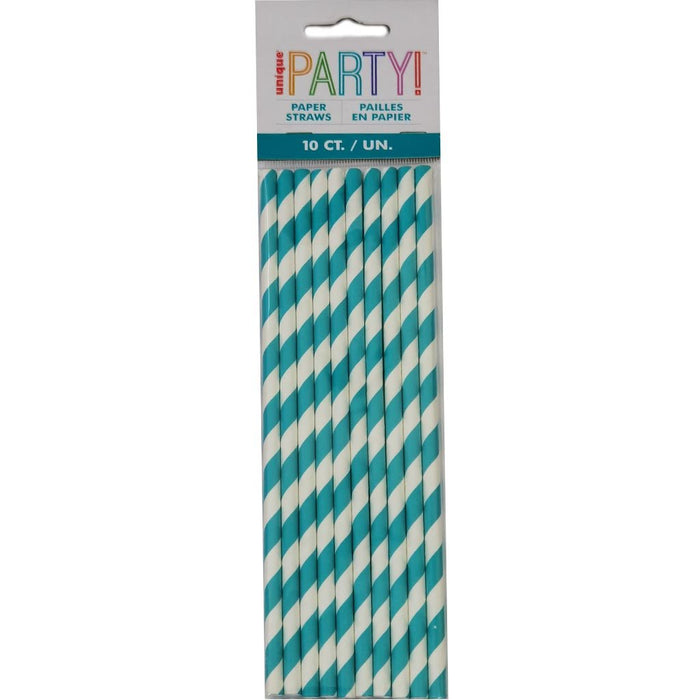 Striped Paper 10ct Teal