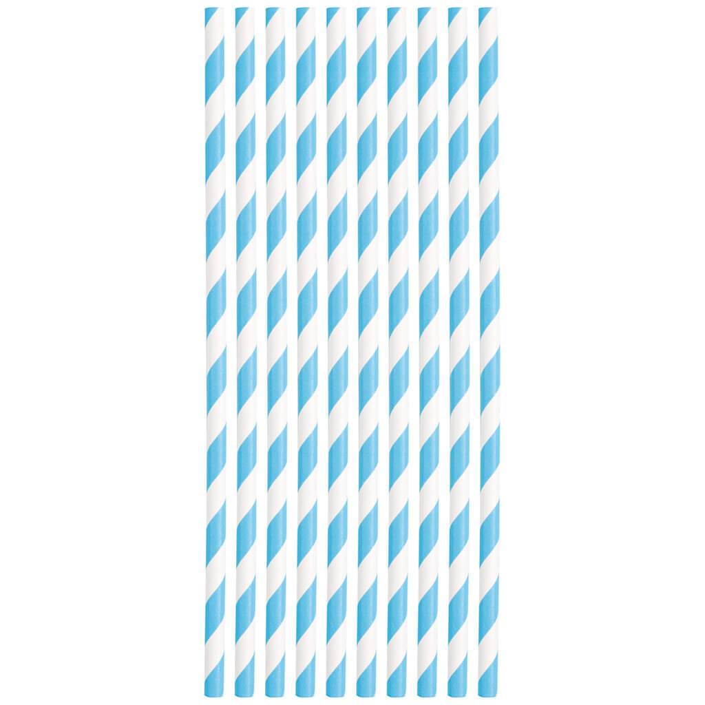 Striped Paper 10ct Powder Blue