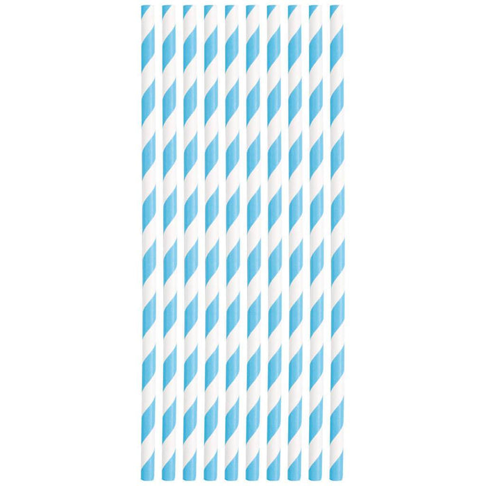 Striped Paper 10ct Powder Blue