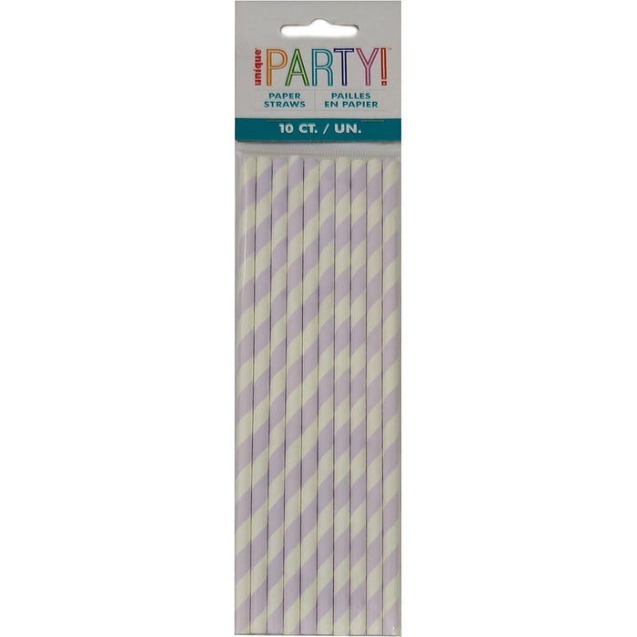 Striped Paper 10ct Lavender