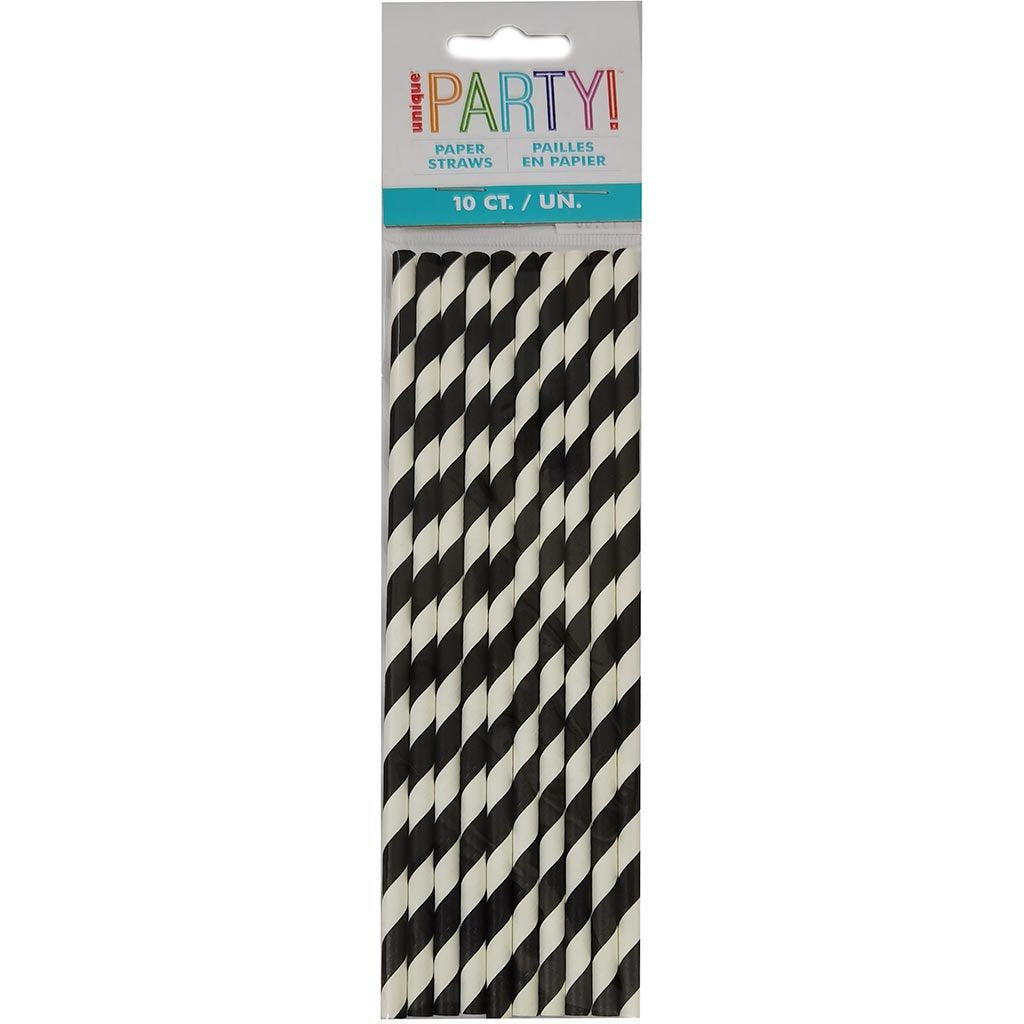Striped Paper 10ct Black