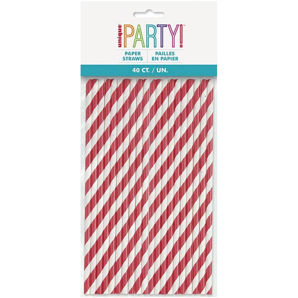 Candy Cane Reusable Plastic Straws 12ct