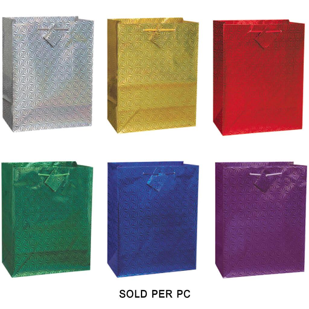 Holographic Gift Bags 7in x 9in 6/Pkg Glossy