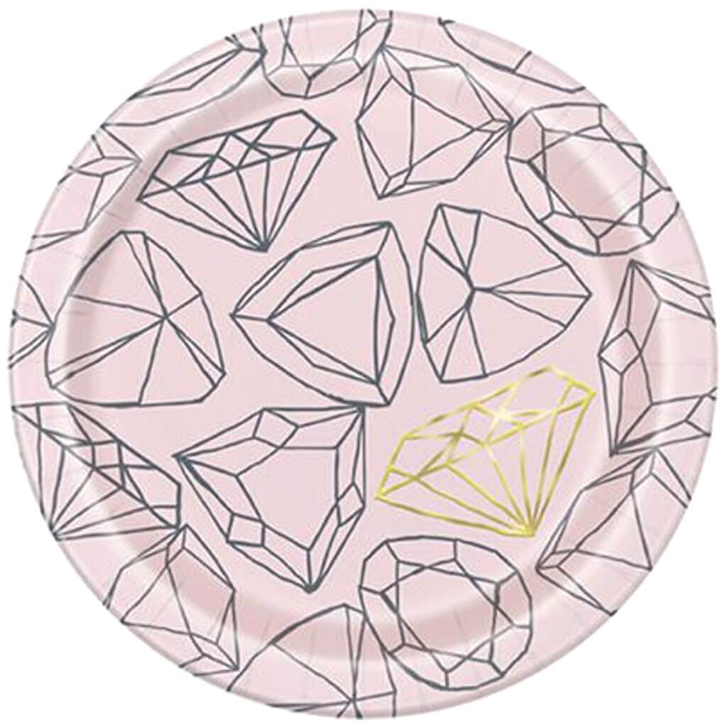 Hen Do Diamond Paper Plates 7in