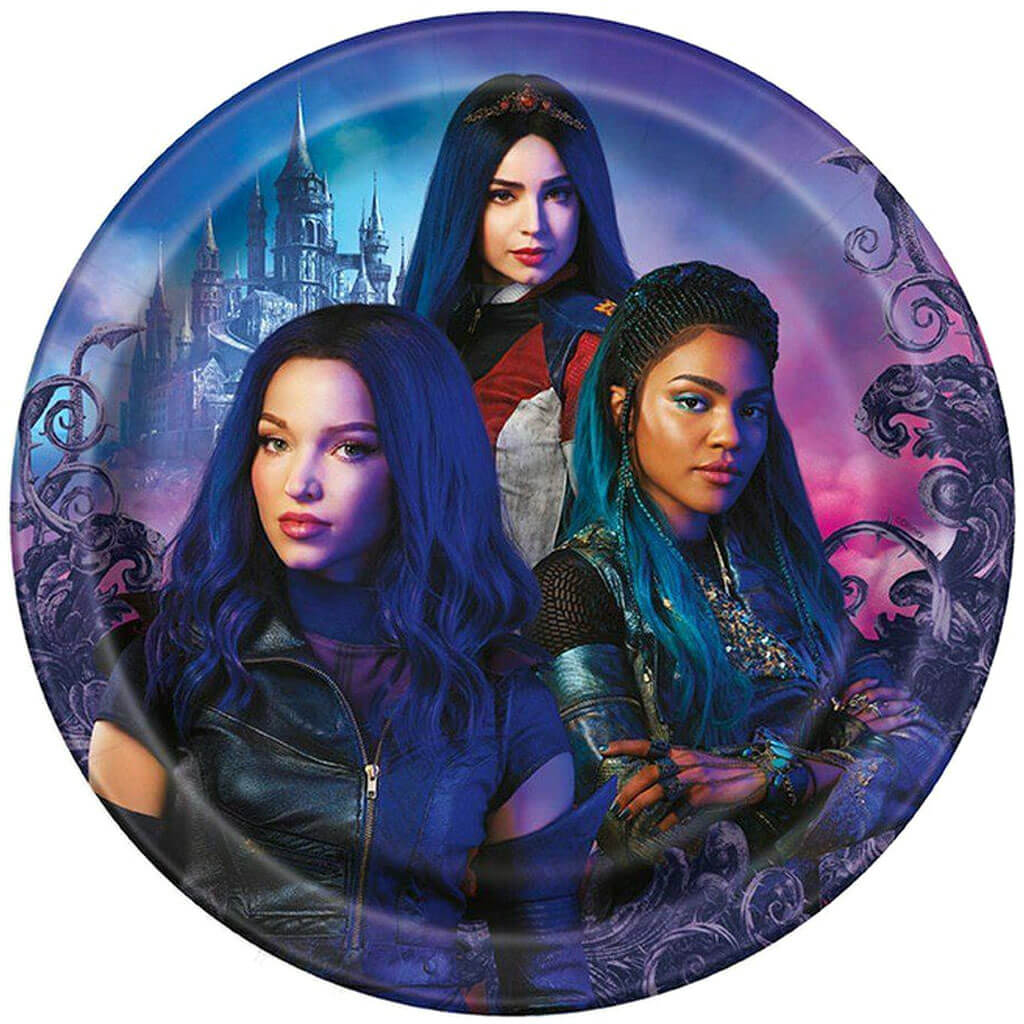 Descendants 3 Plates 8ct 9in