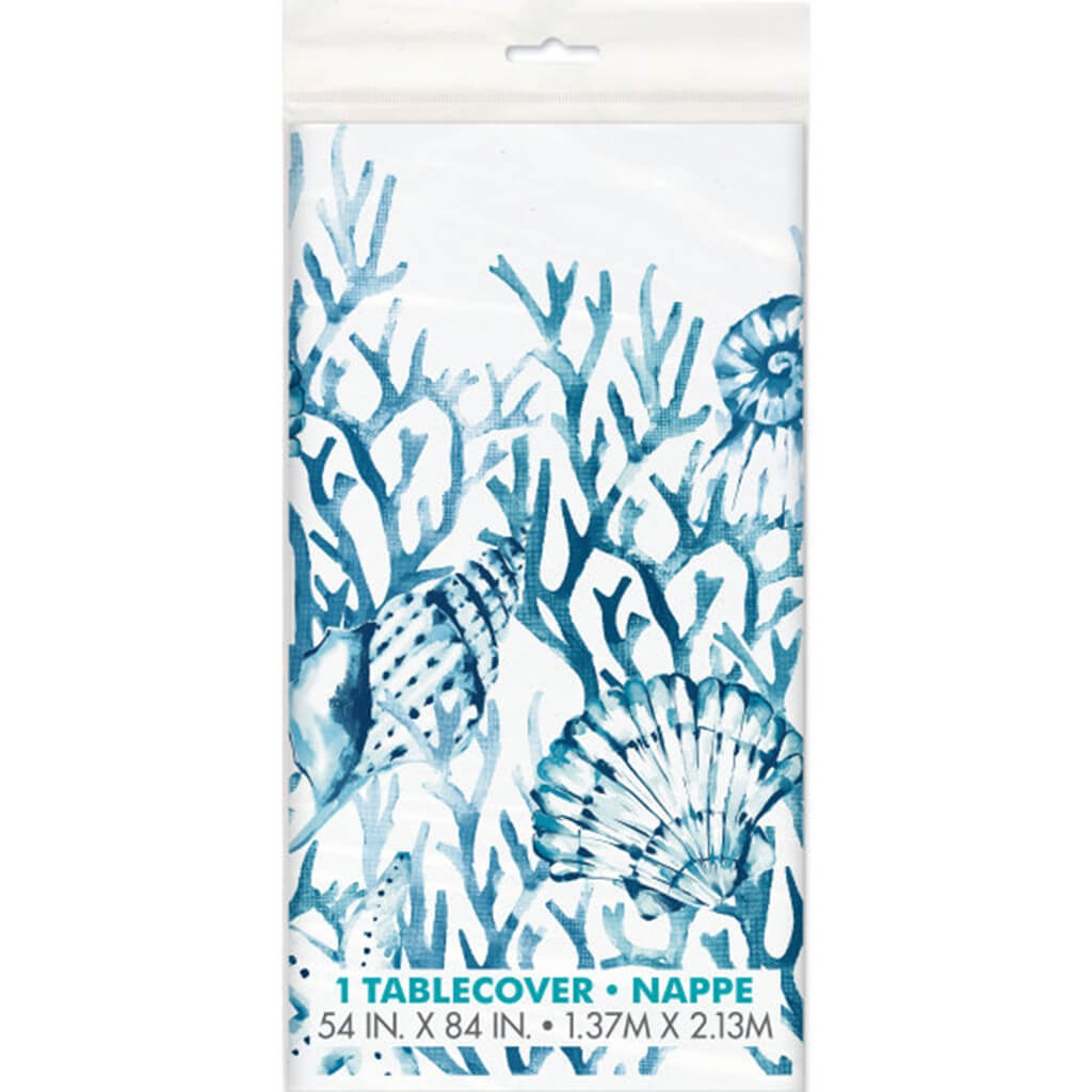 Blue Reef Plastic Tablecover 54 x 84