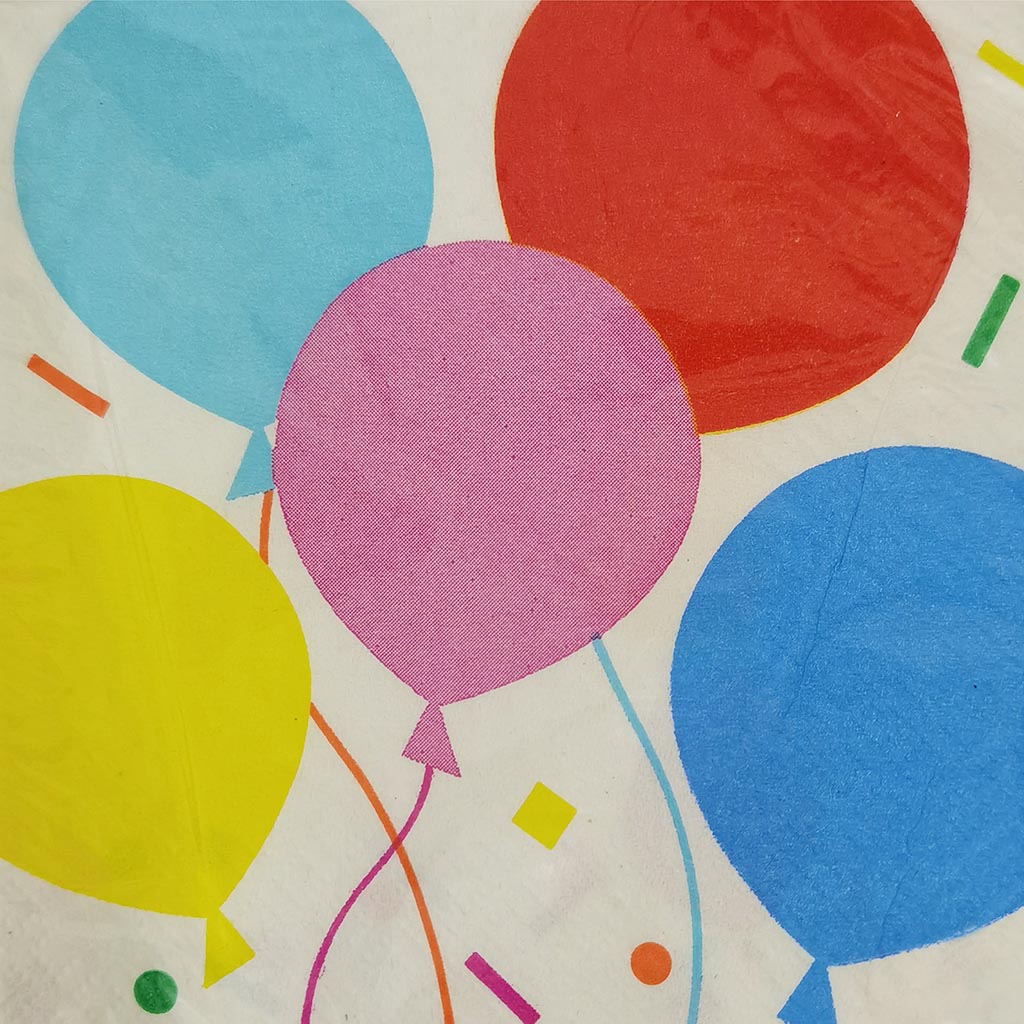 Colorful Balloons Beverage Napkin 16ct