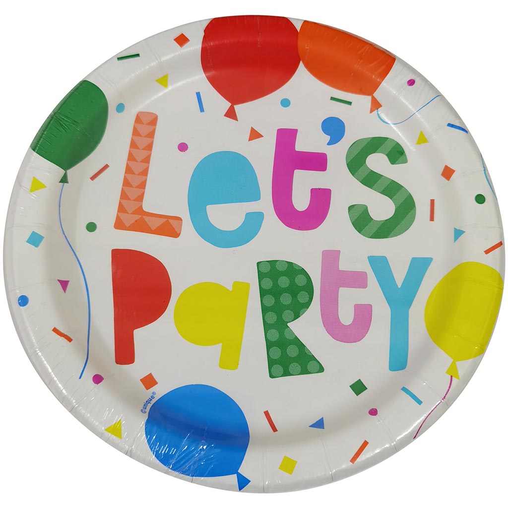 Colorful Balloons Plate 7in 8ct