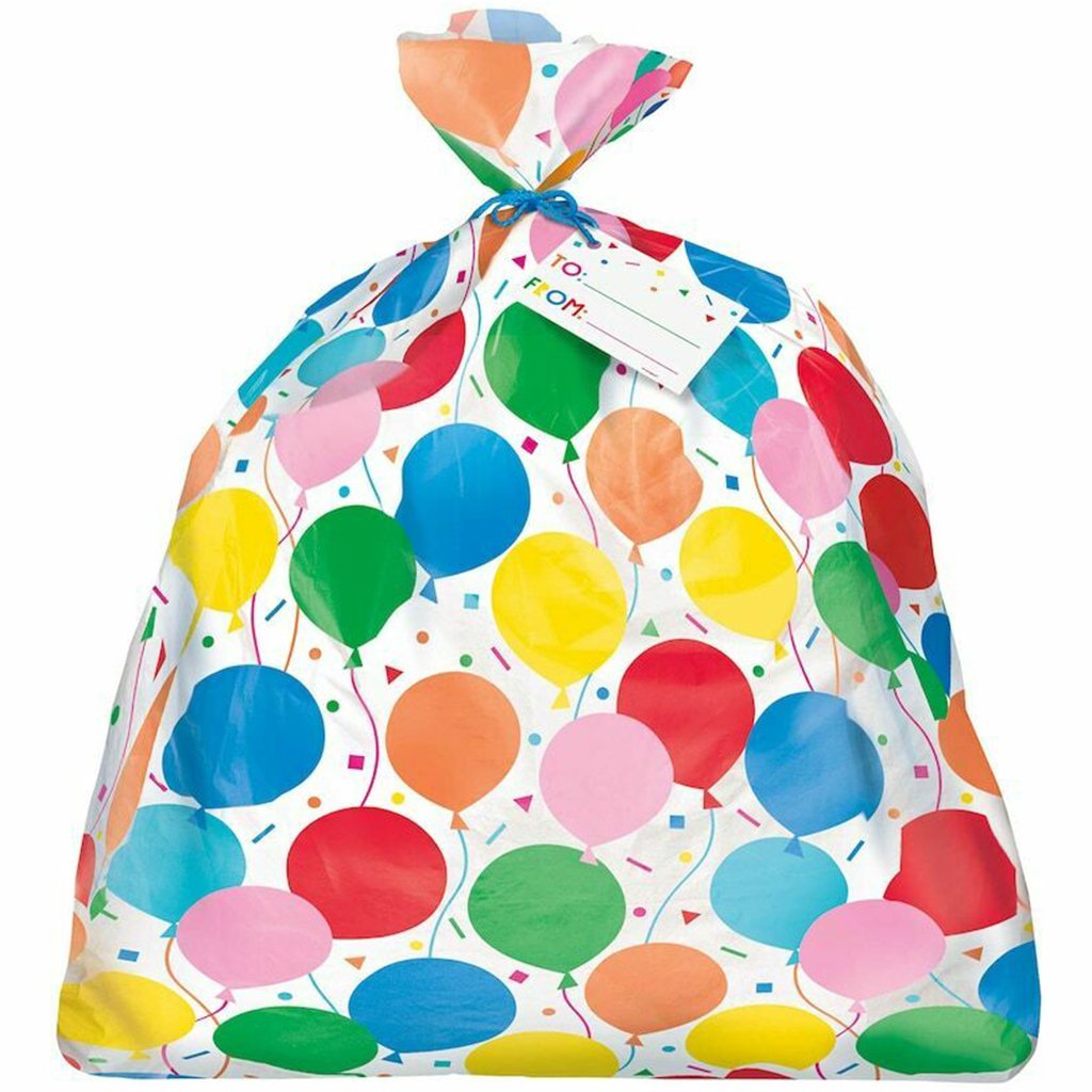 Colorful Balloons Plastic Gift Bag Jumbo