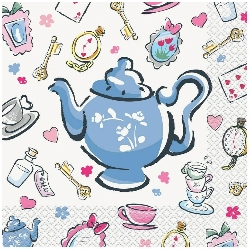 Alice in Wonderland Birthday 16 Lunch Napkin