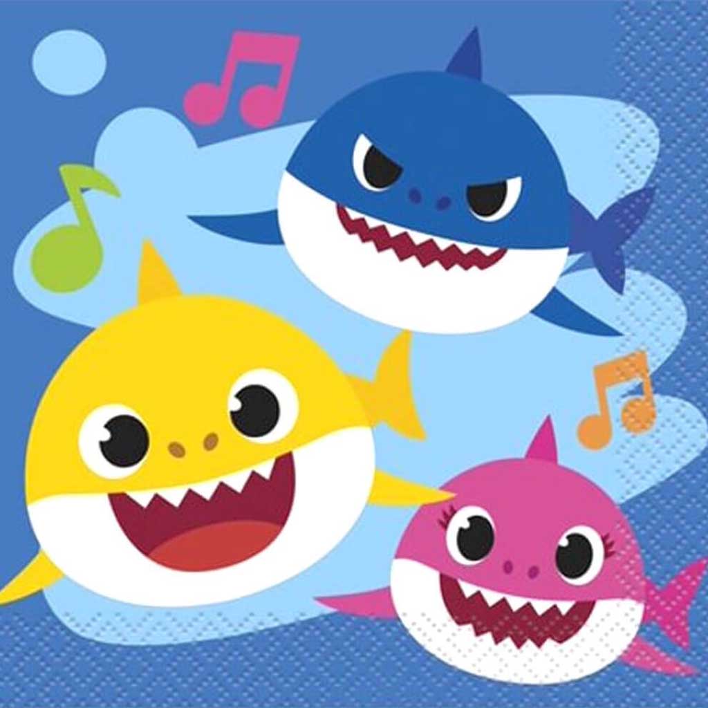 Baby Shark Beverage Napkins 16ct