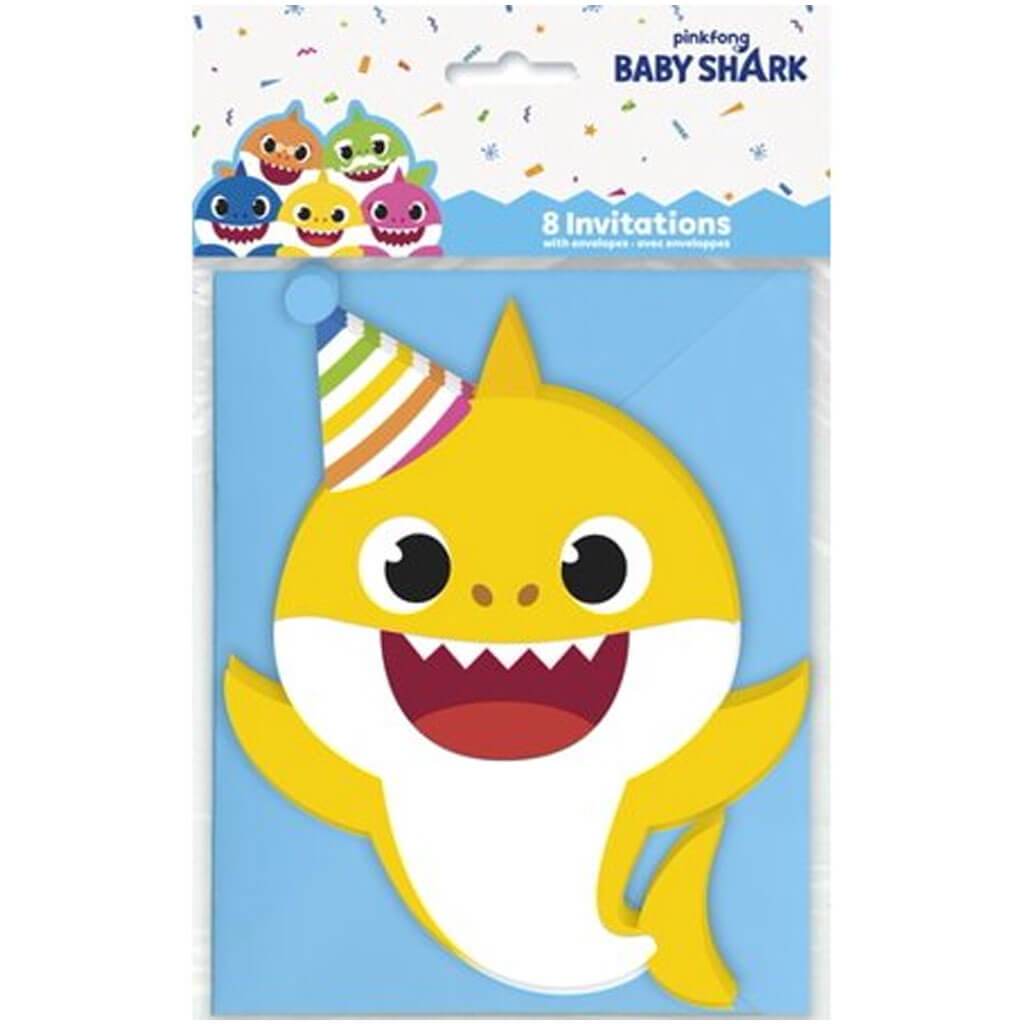 Baby Shark Invitation 8ct