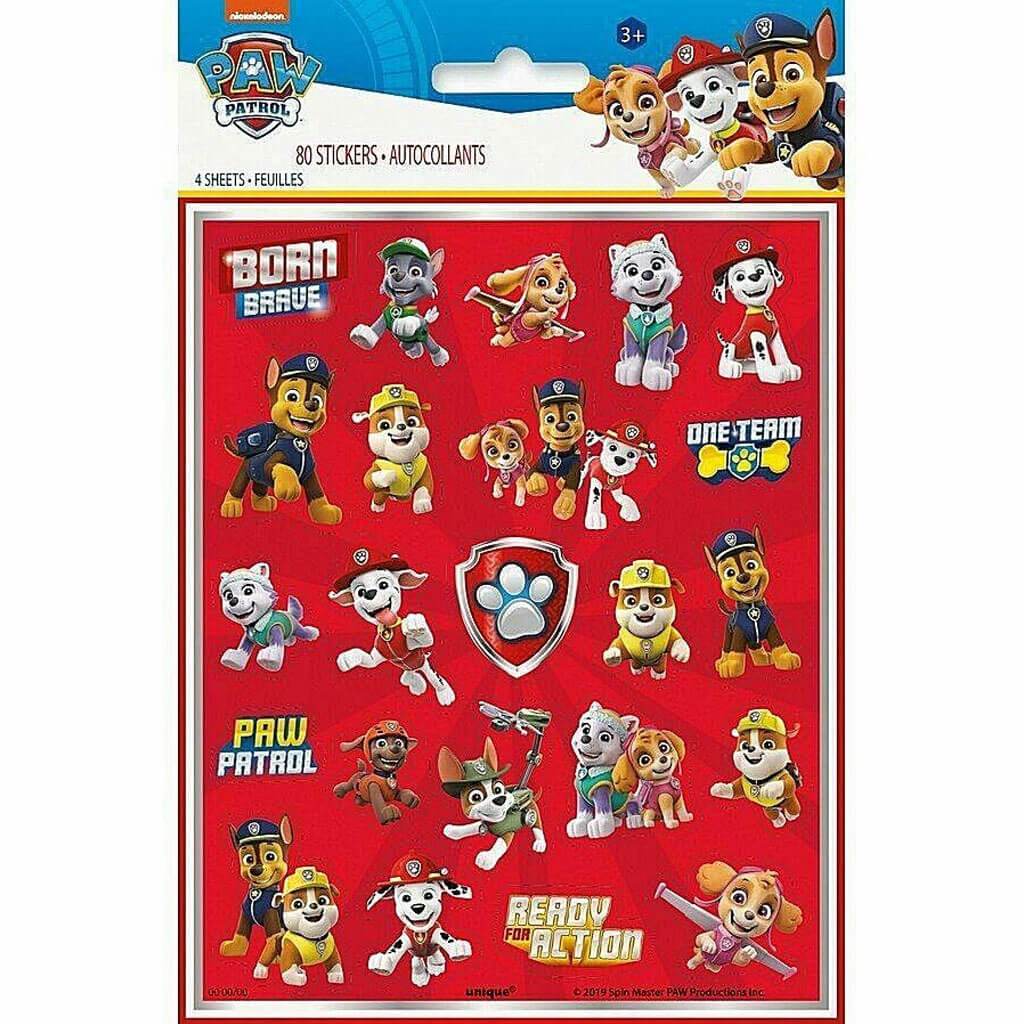 Paw Patrol Sticker Sheet