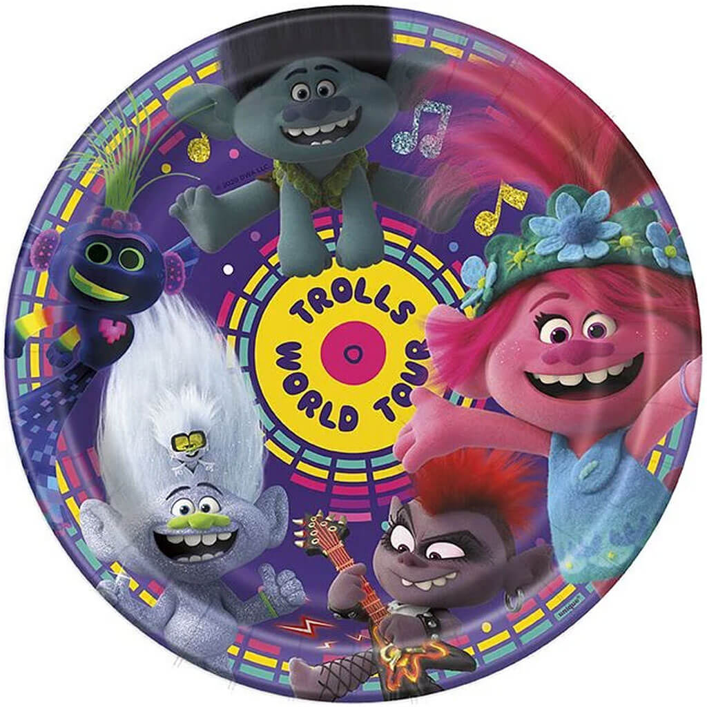 Trolls World Tour Plate 9in 8ct