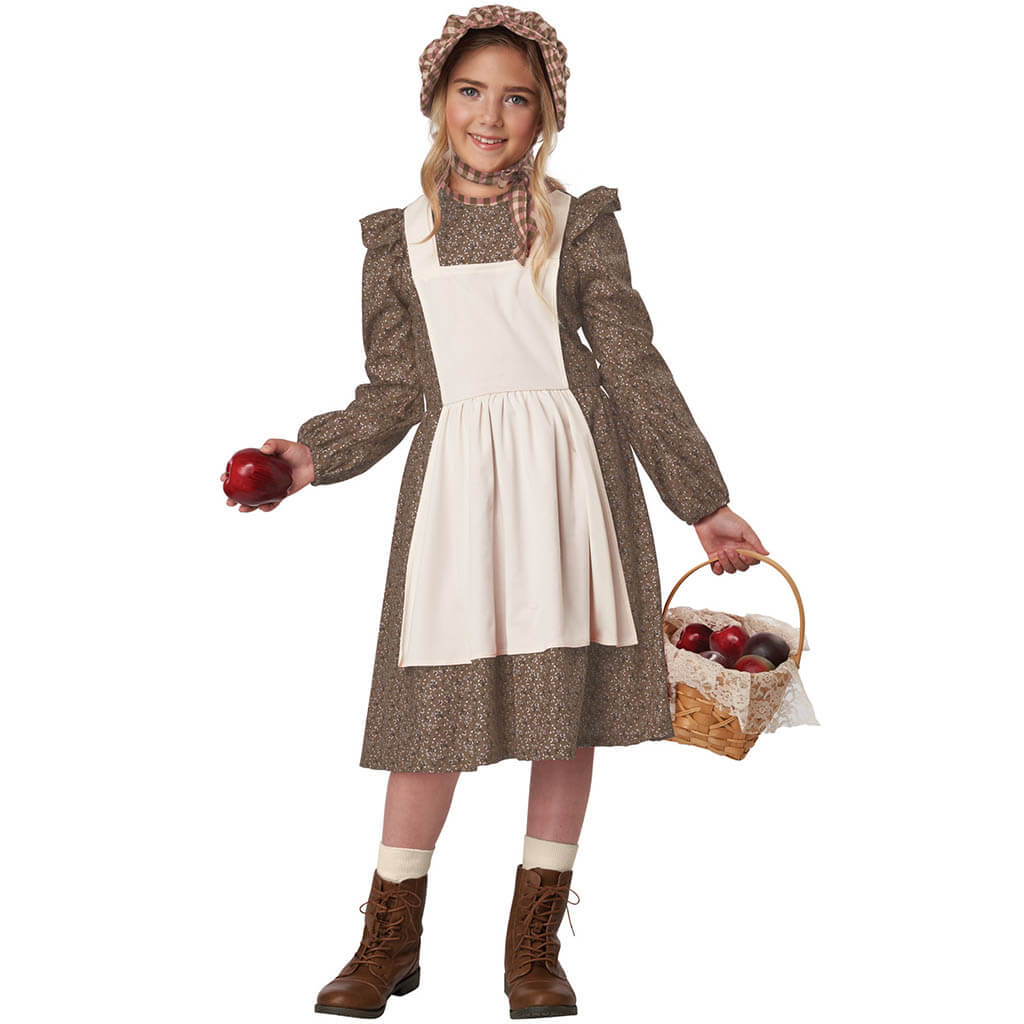 Frontier Settler Girl Brown Costume