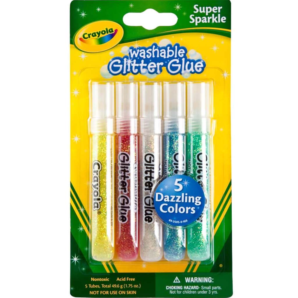 Crayola Washable Glitter Glue Sparkle 5ct