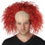 Clown Pattern Baldness Bald Cap Red Wig