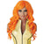 Orange Pop Art Superhero Wig