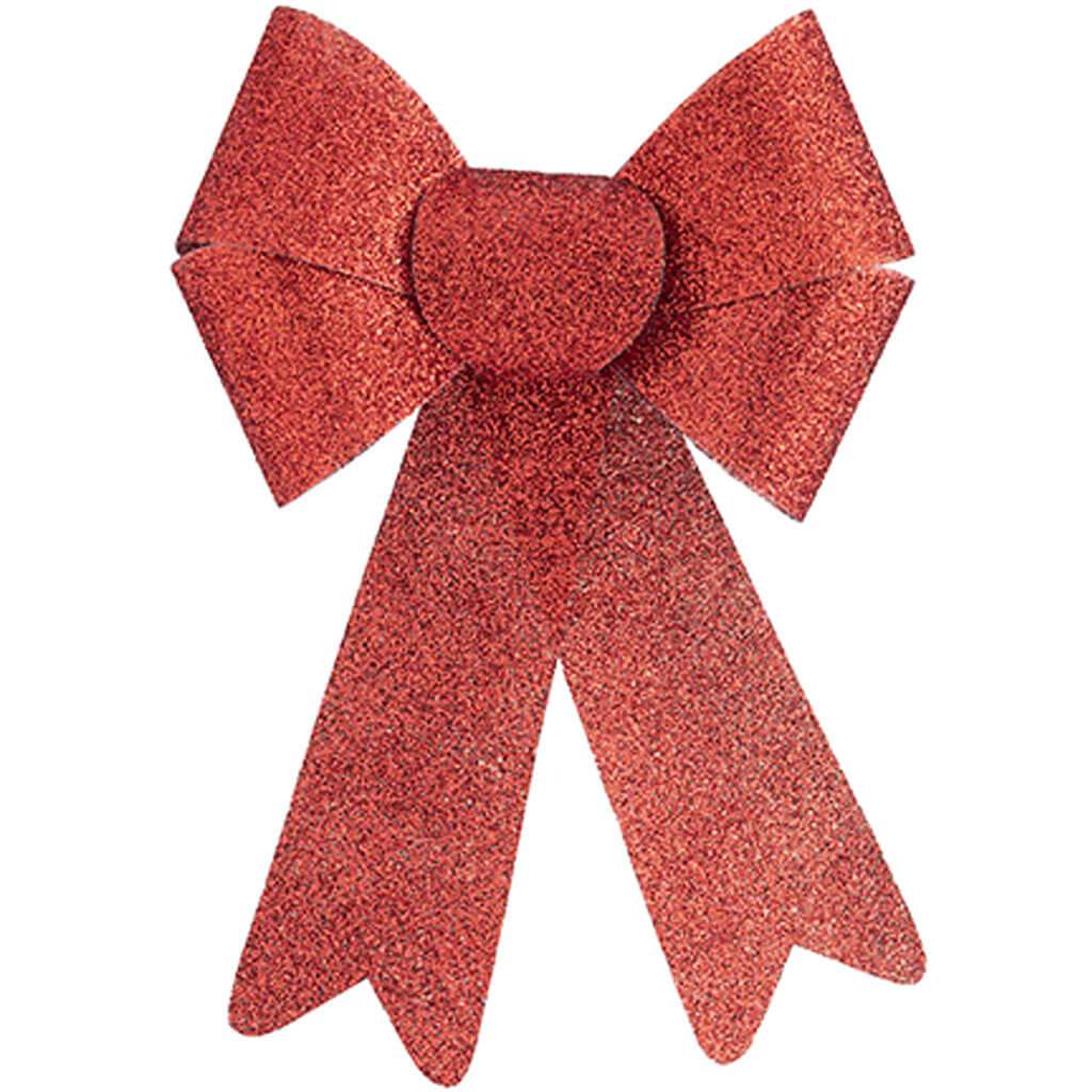 Glitter Bow Red 6 x 10in