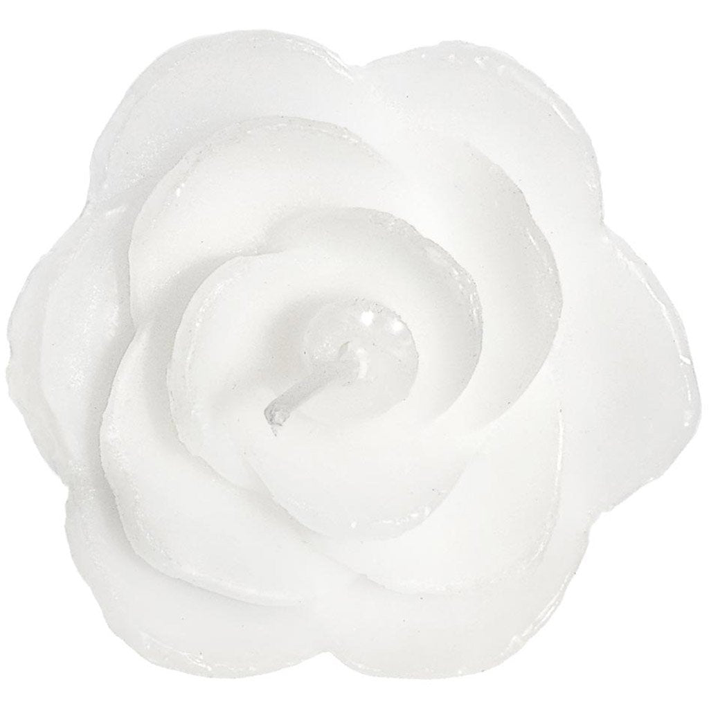 Floating Rose Candle Gardenia, White