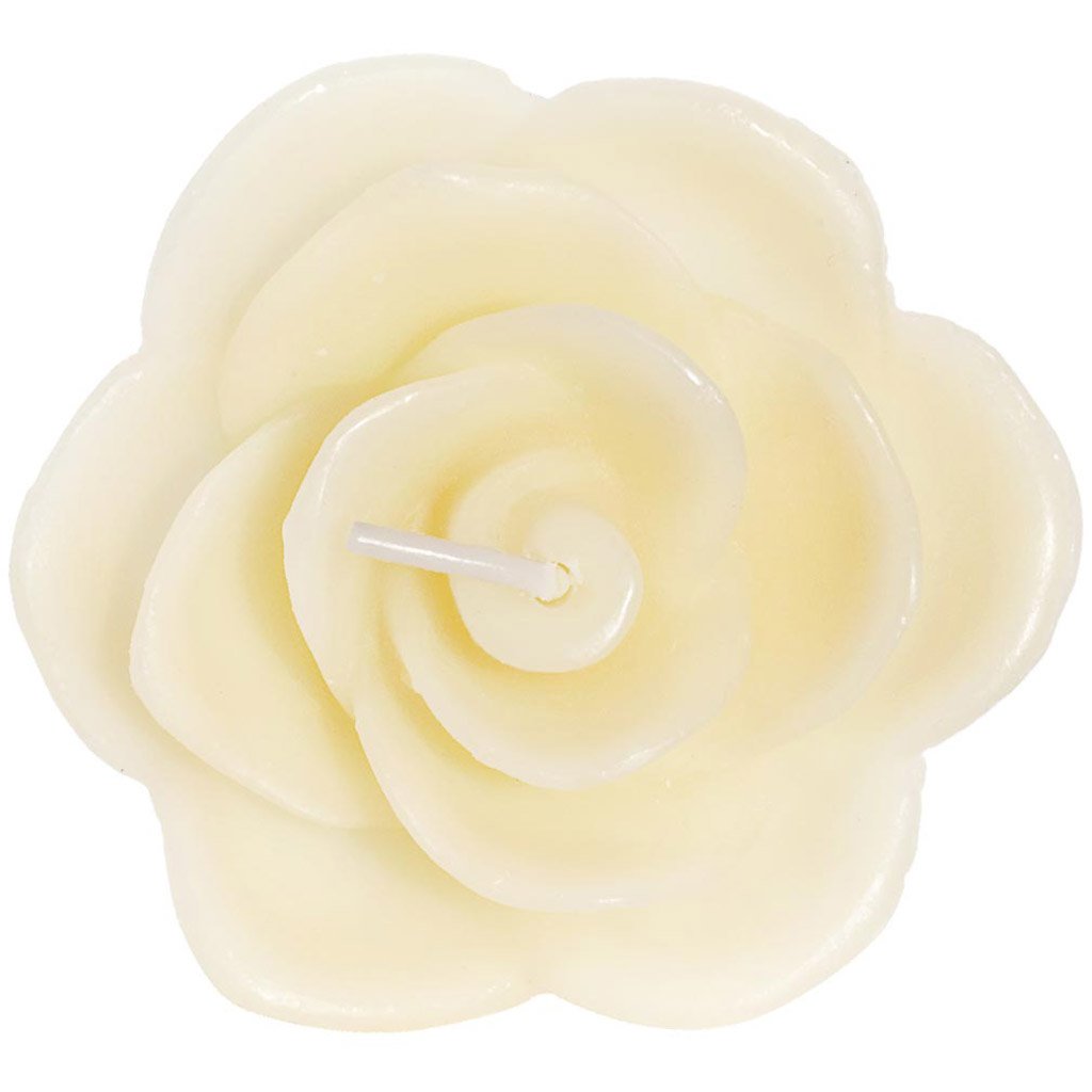 Floating Rose Candle Van Scent, Ivory