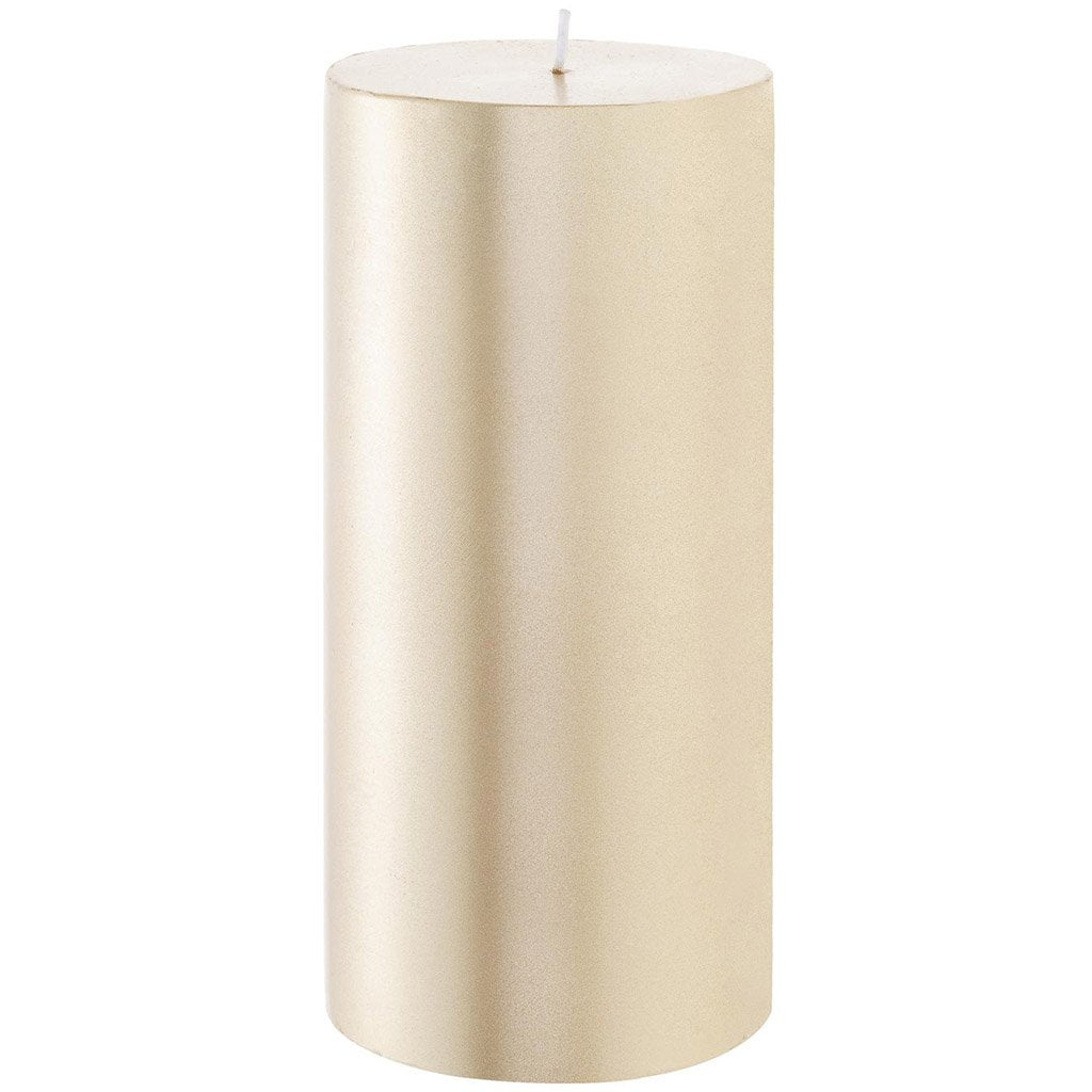 Candle Pillar Gold, 2.75in X 6in