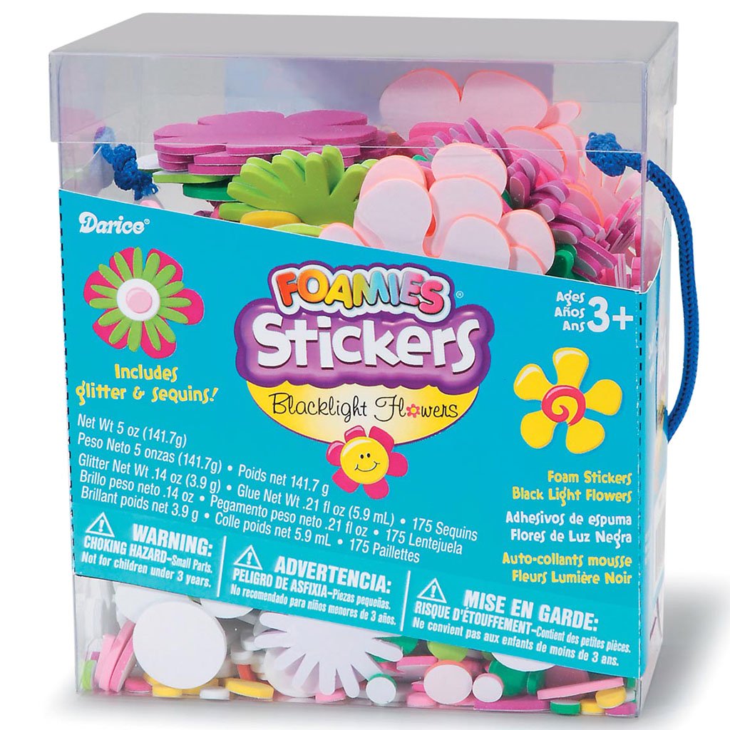 Foam Stickers Light Flowers 2.2oz Assorted