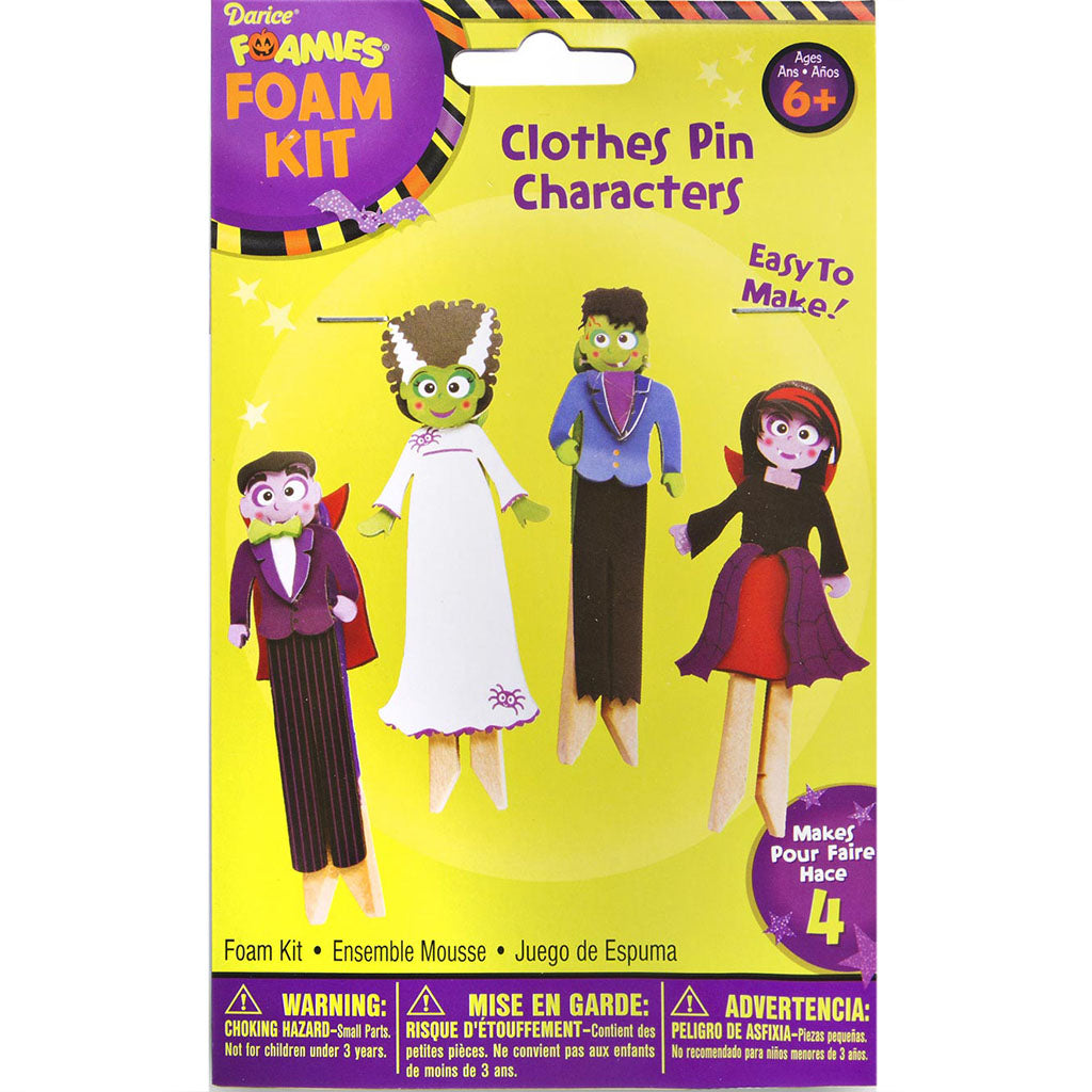 Halloween Foam &amp; Clothespin Puppets