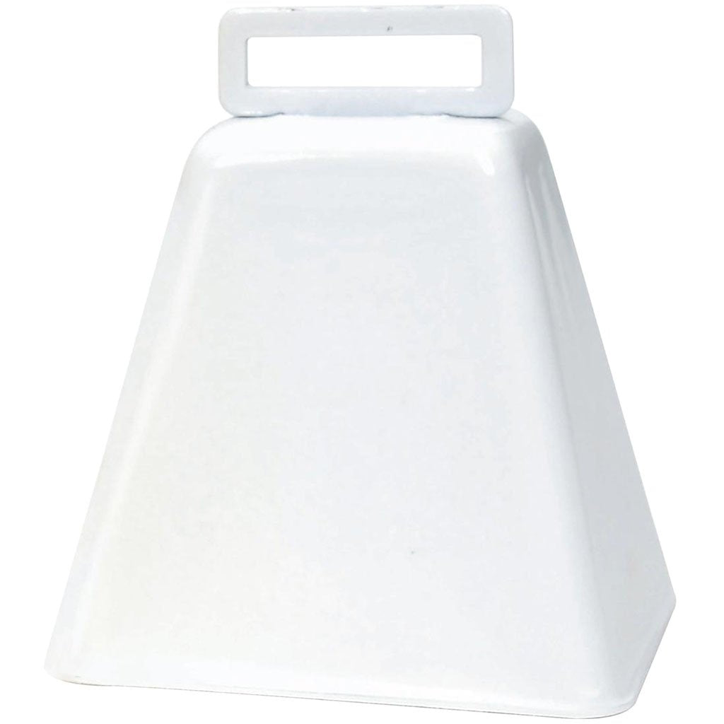 Metal Cowbell White 1pc 3in