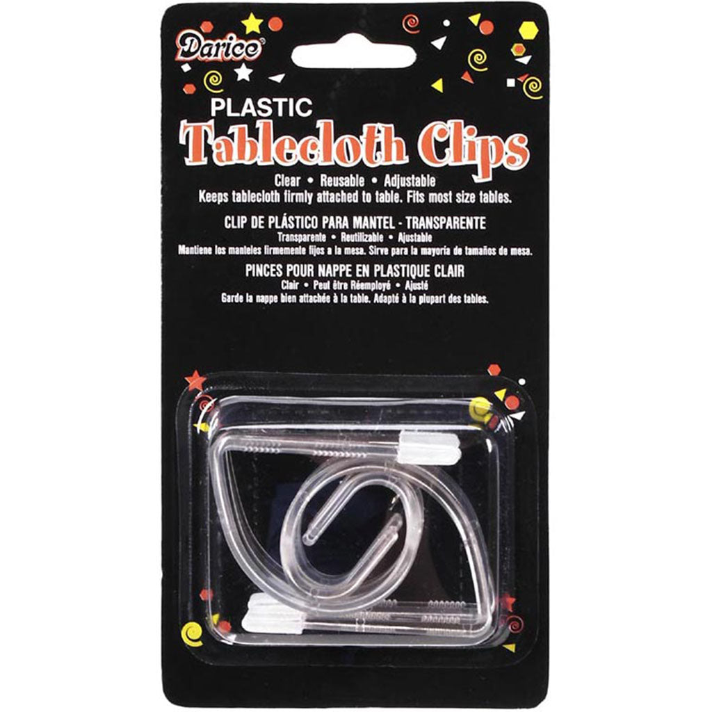 Table Cloth Clip Clear 4ct