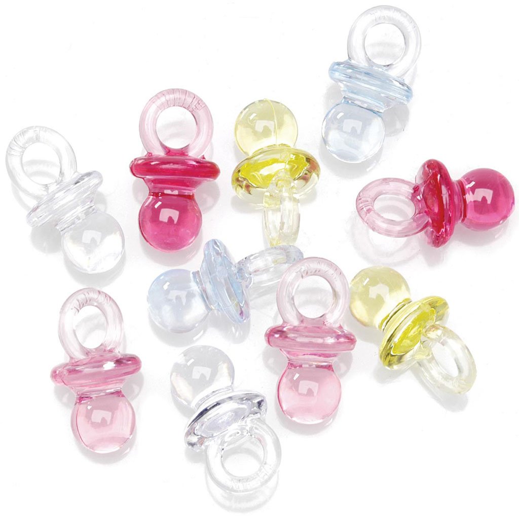 Pacifier Beads Multi 22mm, 24pc