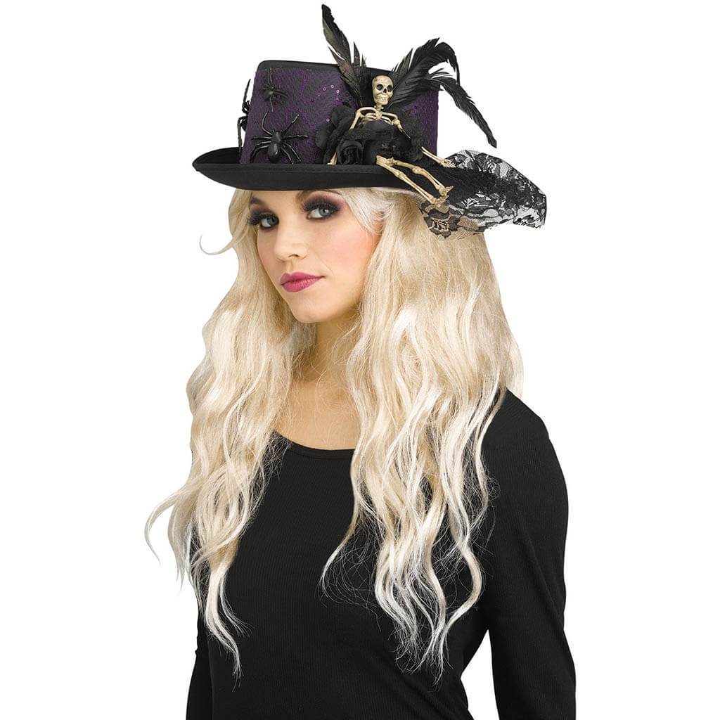 Purple 3D Accent Top Hat