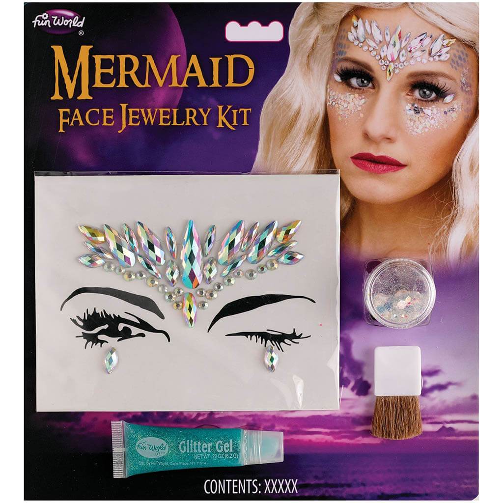 Mermaid Facial Jewelry Stones Makeup Kit