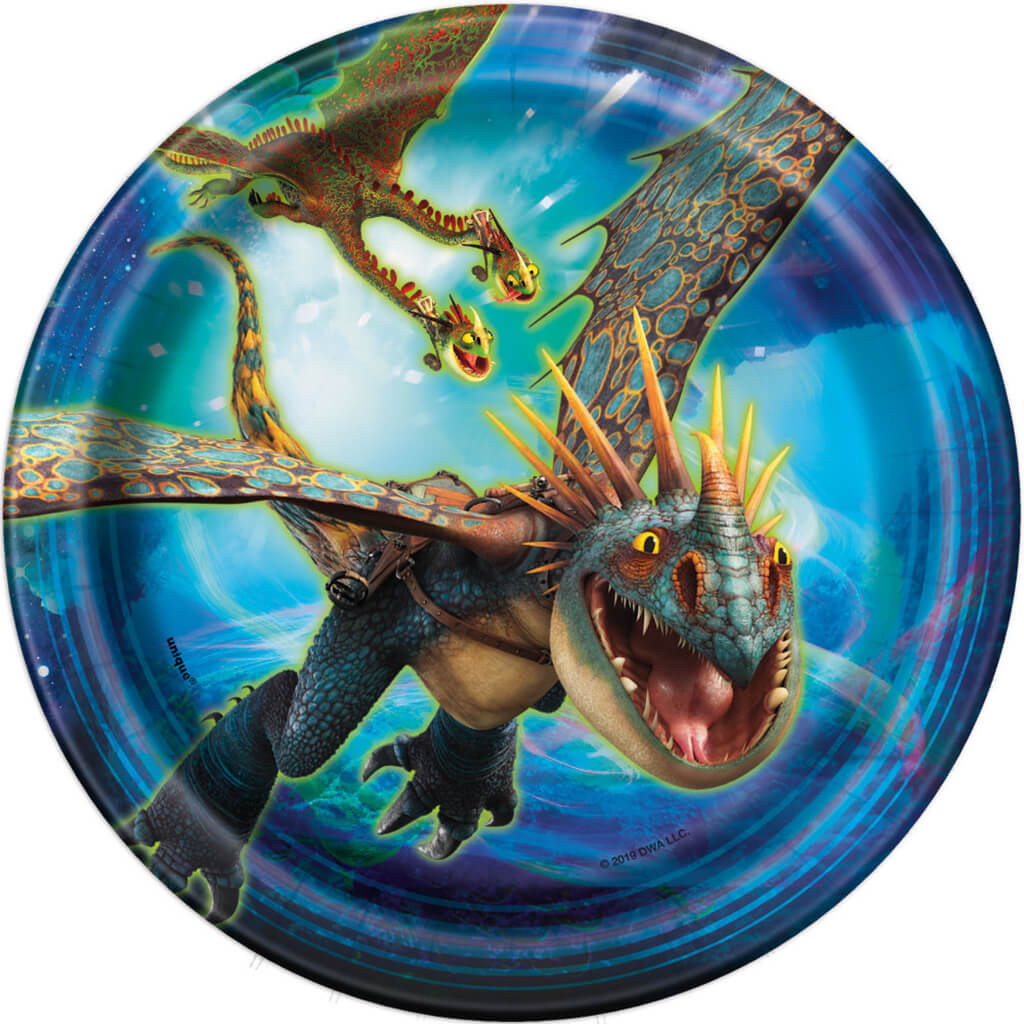 How to Train Your Dragon 3 Dessert Plate 8ct, 7in