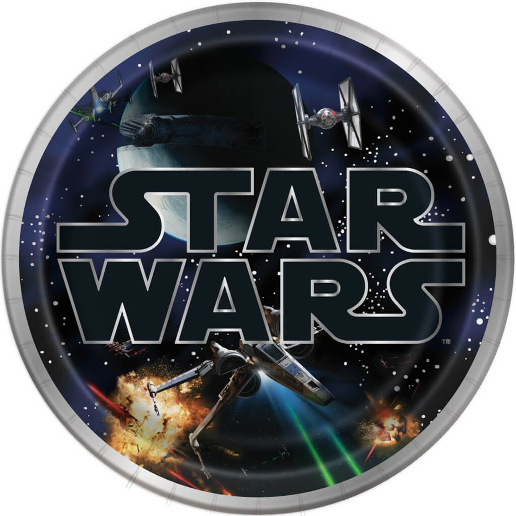 Star Wars Classic Round Dinner Plates 9in, 8ct