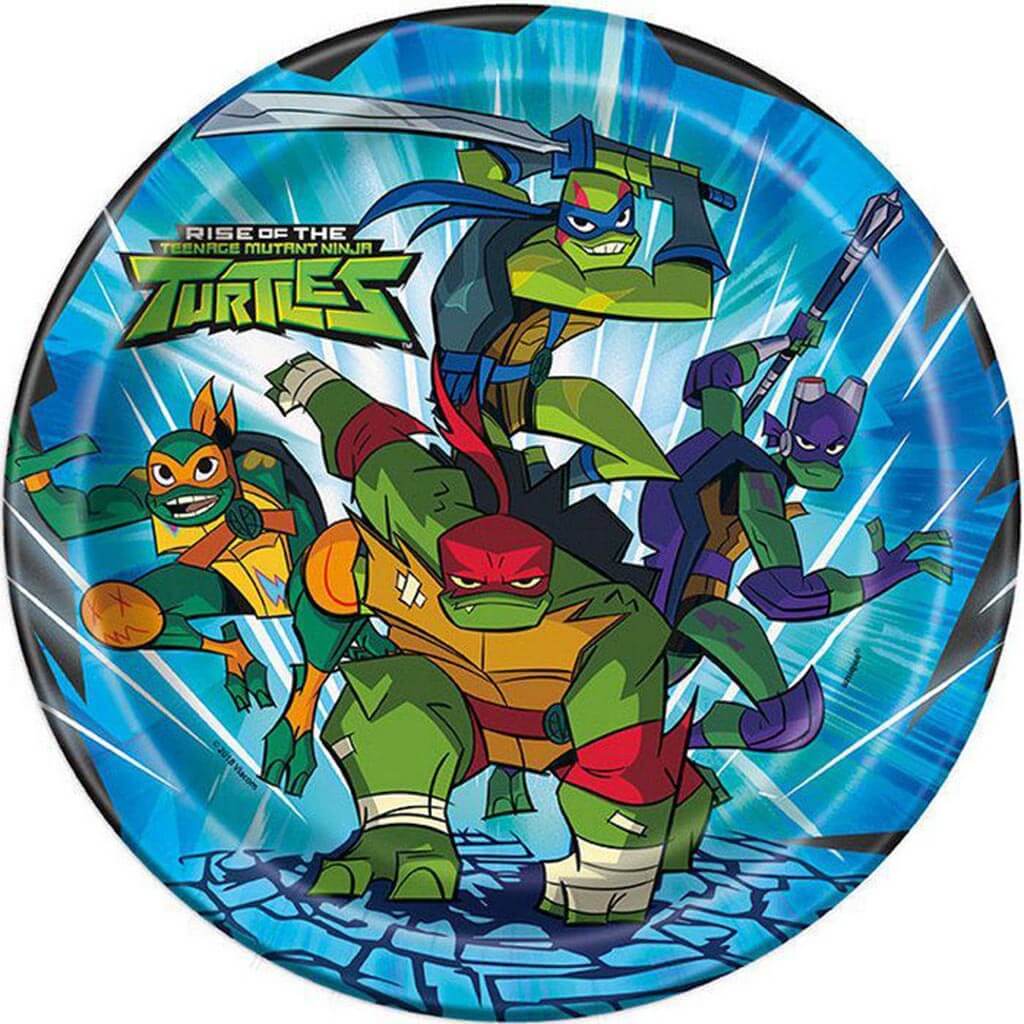 Rise of The TMNT Dinner Plates 8ct, 9in