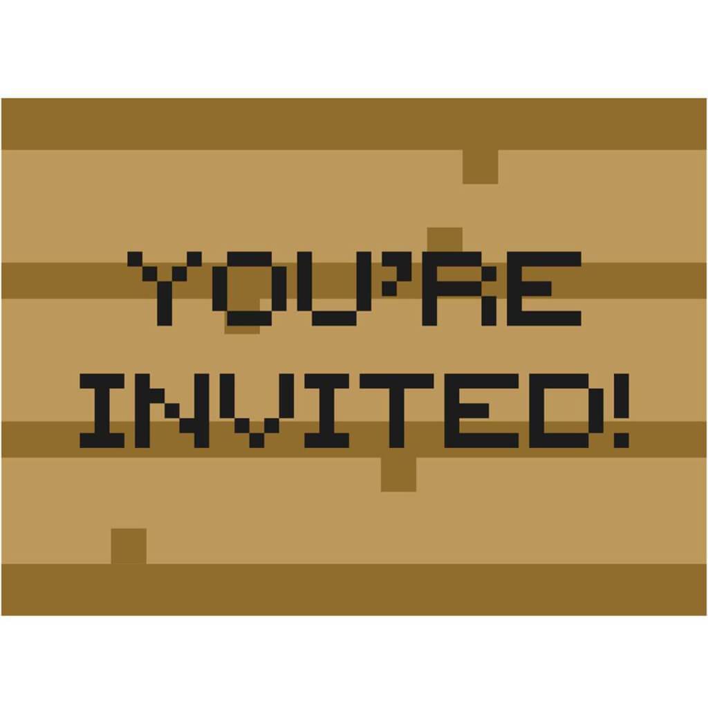 Minecraft Invitations, 8ct