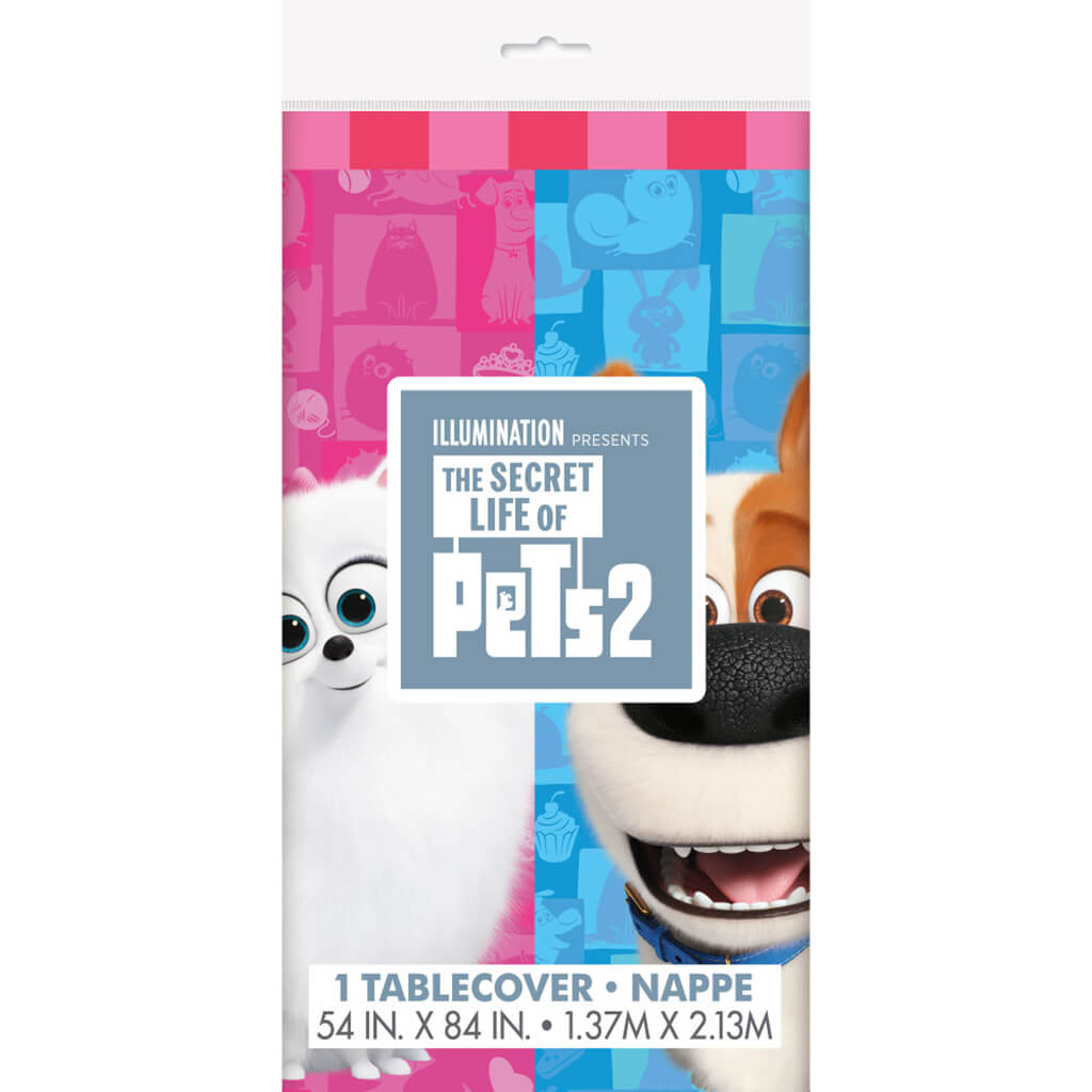 Secret Life of Pets 2 PLastic Rectangular Tablecover 54in X 84in